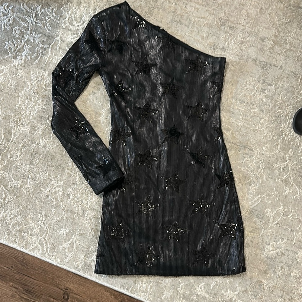 RtA black sequin dress with stars size 4